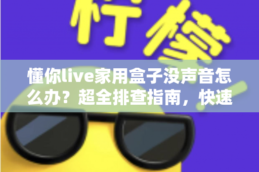 懂你live家用盒子没声音怎么办?超全排查指南,快速找回好声音 懂你live家用盒子没声音怎么办?超全排查指南,快速找回好声音