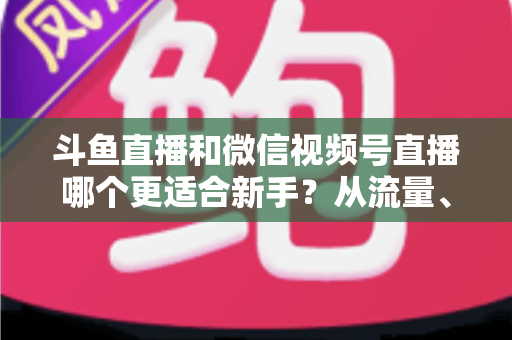 斗鱼直播和微信视频号直播哪个更适合新手?从流量、门槛到变现的全面深度解析指南 斗鱼直播和微信视频号直播哪个更适合新手?从流量、门槛到变现的全面深度解析指南