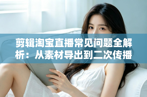 剪辑淘宝直播常见问题全解析：从素材导出到二次传播的实战避坑指南