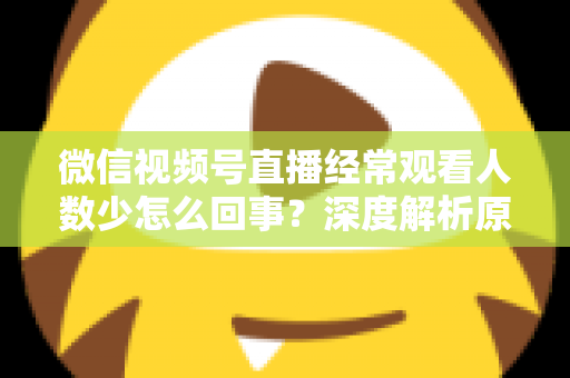 微信视频号直播经常观看人数少怎么回事？深度解析原因与提升观看量的实用指南