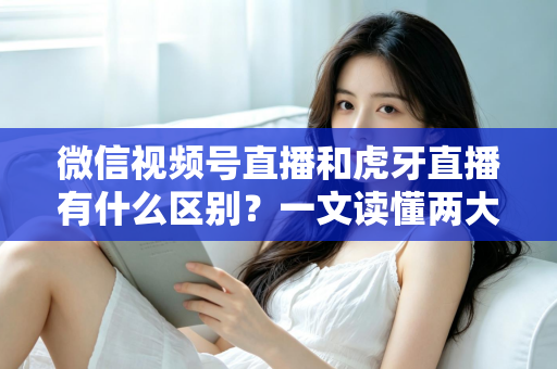 微信视频号直播和虎牙直播有什么区别？一文读懂两大直播平台的定位、玩法与变现差异