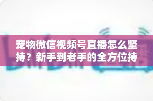 宠物微信视频号直播怎么坚持？新手到老手的全方位持久运营指南