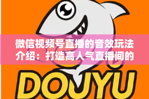 微信视频号直播的音效玩法介绍：打造高人气直播间的声音魔法全攻略