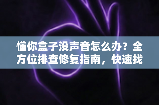 懂你盒子没声音怎么办？全方位排查修复指南，快速找回清晰音效
